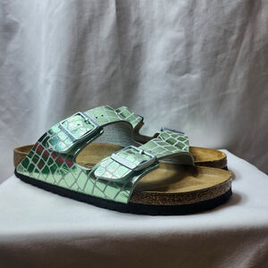 Birkenstock Arizona Women’s Gator Gleam Mineral Two-Strap Sandal Size 10 EU41 !